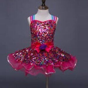 Rainbow sequin Weissman dance costume 10886 IC